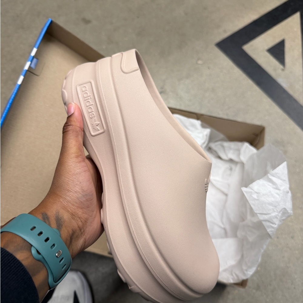 Adidas Cream Slip-On Footwear